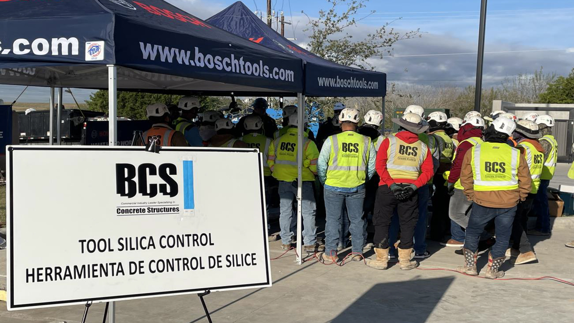 BCS Concrete Structures - Host it's 3rd annual Safety Rodeo - Team huddle.