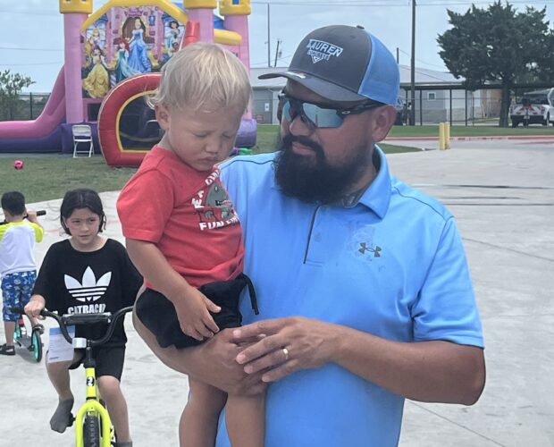 Leo Perez and his son Samuel enjoying the BCS Picnic