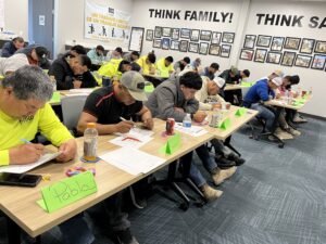 BCS New Hires Take Their Final Exam for the OSHA 10 Class